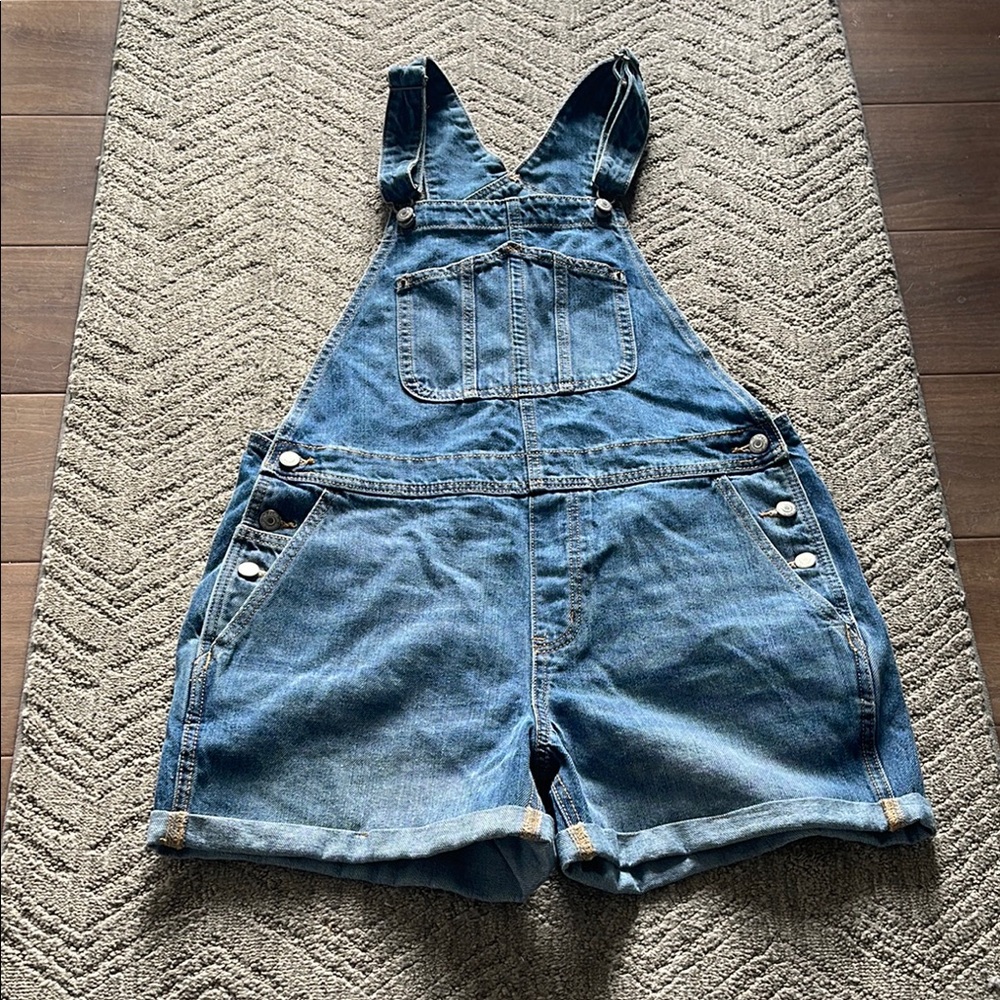 Denim Overalls Shorts
